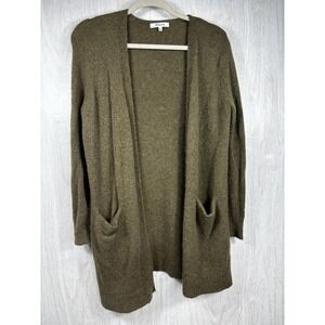 Madewell Oversized Cardigan XXS Olive Green Merino Alpaca Blend Cozy Pockets
